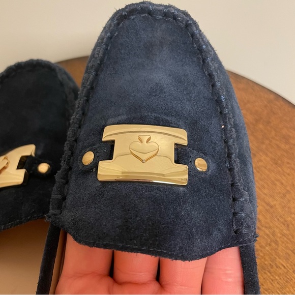 Kate Spade Blue Suede Loafers - Picture 2 of 10